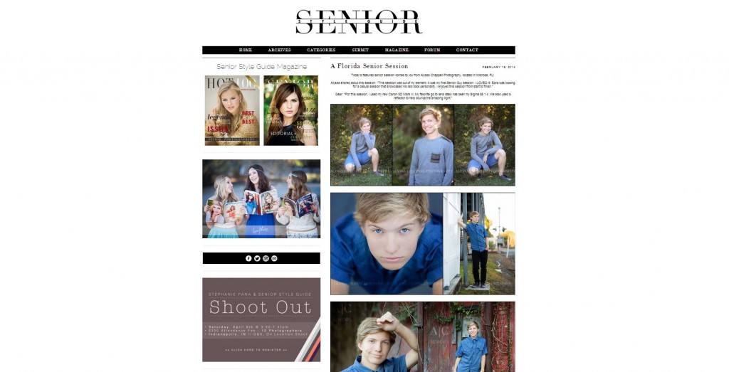 senior style guide feature